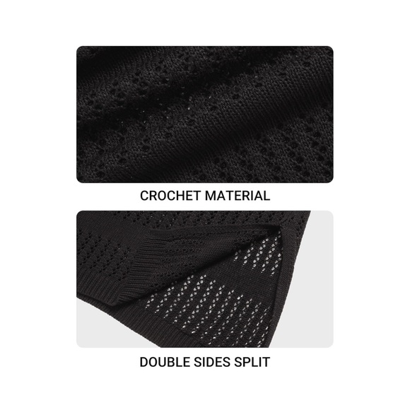 Black Women's Swim Cover-Up crochet cover-up - Picture 3 of 4